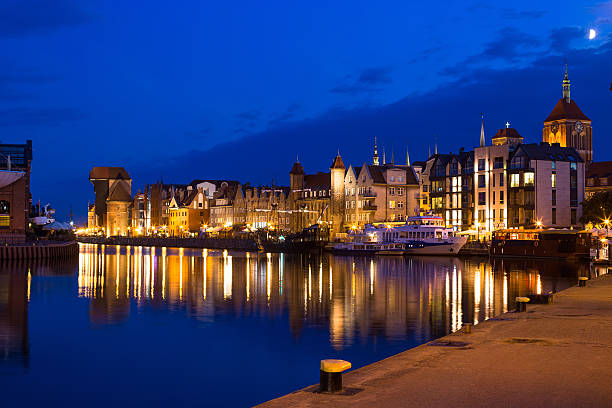 istock Night view to Harbor in Gdansk, Poland 625192062
