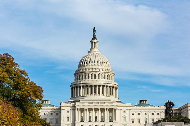 istock Daytime Landscape US Capitol Building Washington DC Grass Blue S 625193916