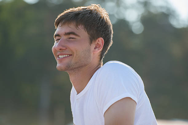 istock Young man with pure happy facial expression 625194888
