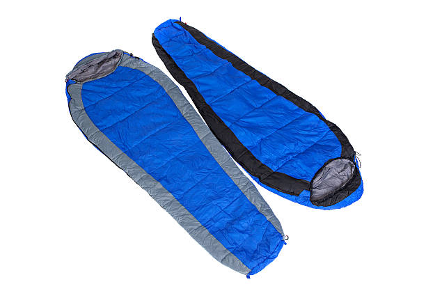 istock Two of the sleeping bags in a compression bags. 625195592