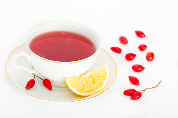 istock Cup of healthy rosehip tea with lemon 625202294