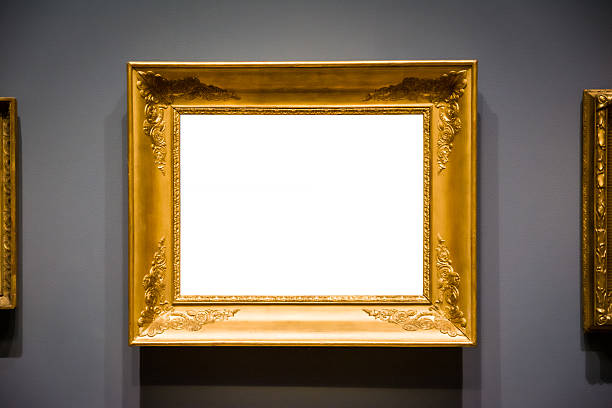 istock Ornate Picture Frame Art Gallery Museum Exhibit Interior White C 625206602