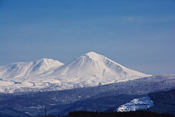 istock The winter mountaintop and blue sky 625208646