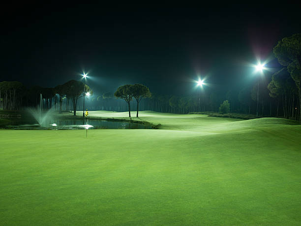 밤에 골프 야드 - beauty beauty in nature golf beautiful 뉴스 사진 이미지