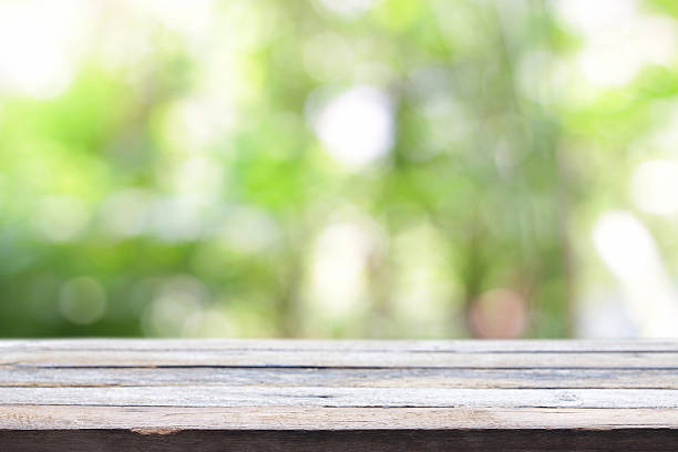 istock outdoor wooden table view 625218216