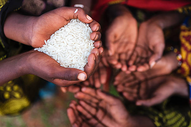 istock Hands of poor - asking for food, Africa 625218276