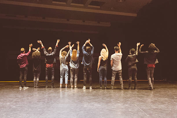 istock Group of young dancers on the stage 625218818