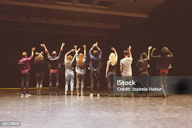 Group Of Young Dancers On The Stage Stock Photo - Download Image Now - Theatrical Performance, Stage Theater, Stage - Performance Space