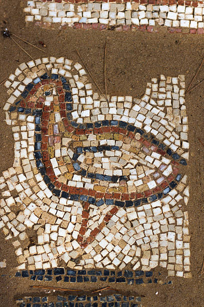 istock Ancient Byzantine Classical Greek Floor Mosaic Detail, Sicily 625219708