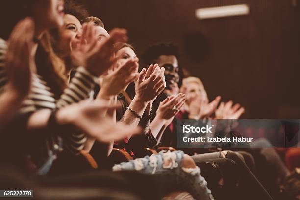 Audience Applauding In The Theater Stock Photo - Download Image Now - Theatrical Performance, Stage Theater, Audience