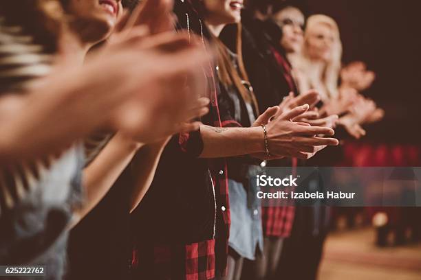 Audience Applauding In The Theater Stock Photo - Download Image Now - Applauding, Clapping, Performance