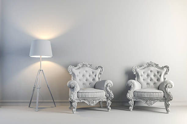 istock 3d vintage arm chair interior render 625230282