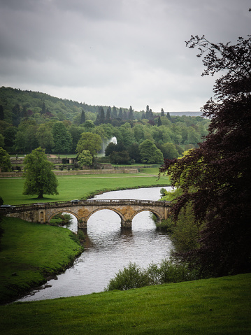 Bridge in Chatsworth Park over the River Derwent