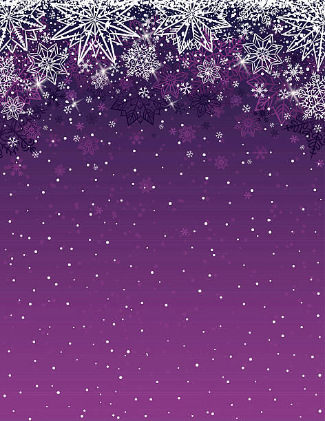 istock Purple christmas background with snowflakes and stars, vector 625240902