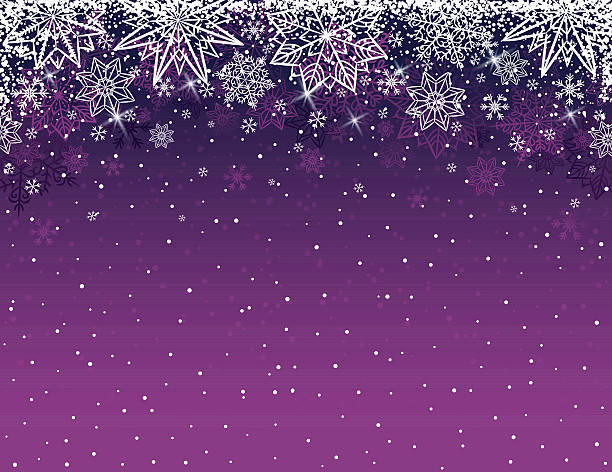istock Purple christmas background with snowflakes and stars, vector 625241008