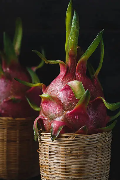 Dragonfruits  on the dark background