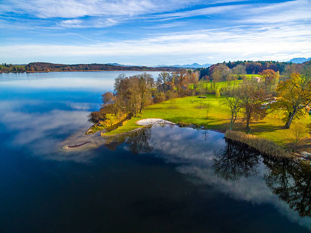 istock Aerial: Waginger See in Autumn 625243196