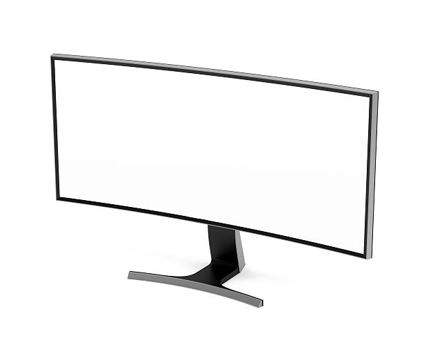 istock Ultra Widescreen LED-Lit PC Monitor With Blank White Screen 625269388