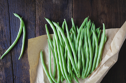 French Beans on the old wood