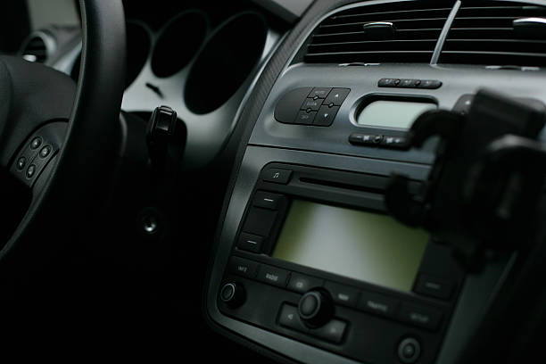 istock Car interior with radio device 625270424