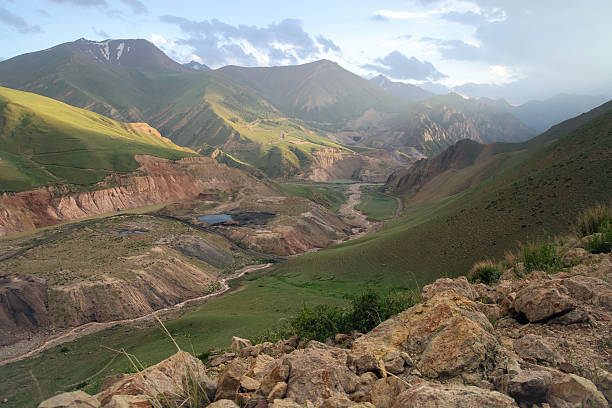 Kyrgyzstan Coal Mine Kara-Keche, Naryn Province stock photo