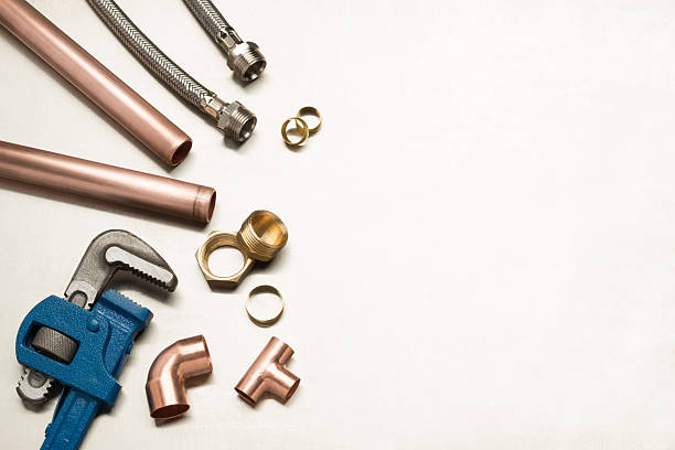 istock Selection of Plumbers Tools and Plumbing Materials with Copy Space 625280880