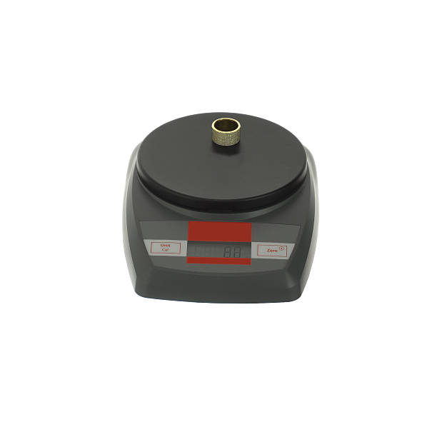 istock Weigh-scales with jewelery on white 625281502