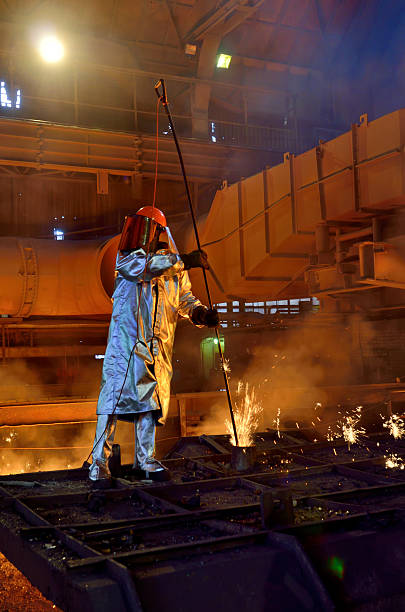 istock Steel worker in steel plant 625282388