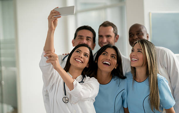 istock Doctors taking a selfie at the hospital 625282510