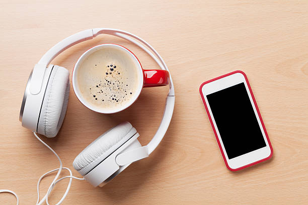 istock Smartphone, headphones and coffee 625283334