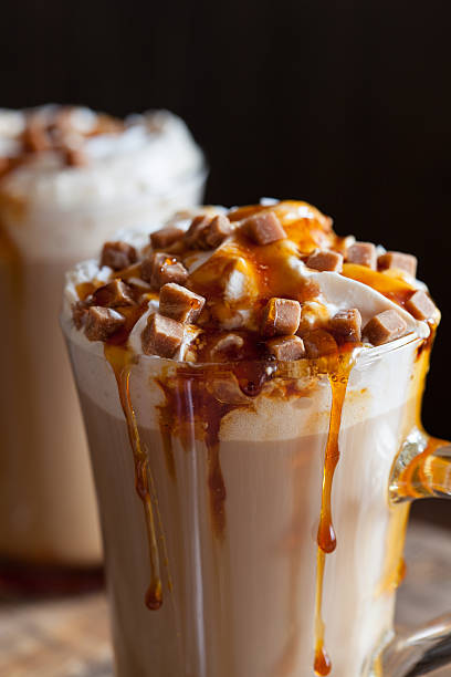 istock cafe latte with whipped cream and caramel 625283764