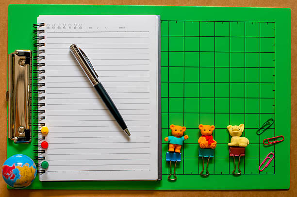 istock Travel planning remind concept with pen and note on greenboard 625283836