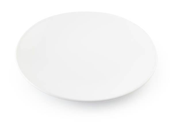 istock White plate isolated on background with clipping path 625300808