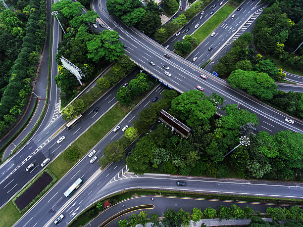 istock Aerial highway junction 625301568