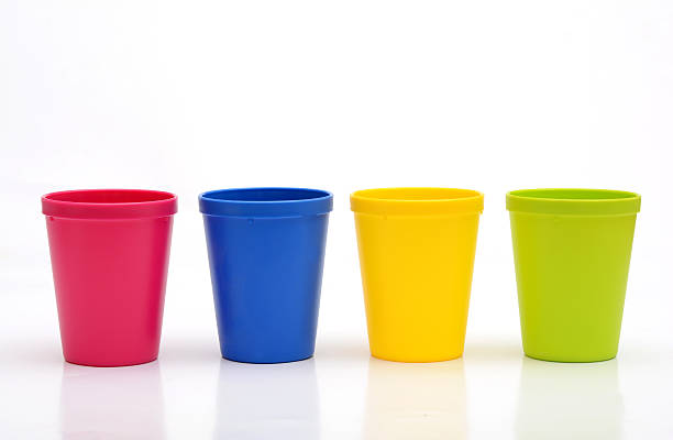 istock Set of Colorful Plastic Glasses on White background 625301830