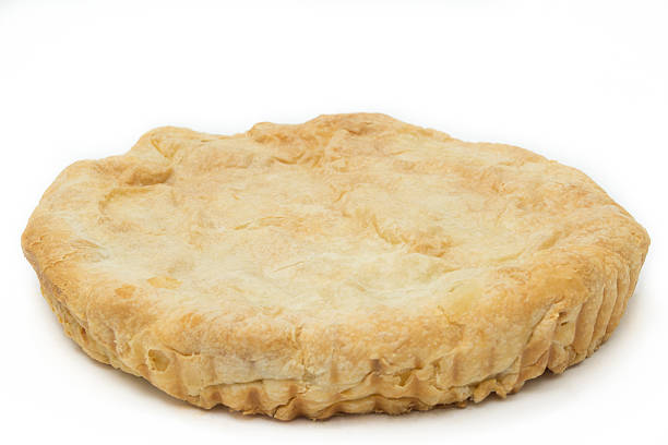 istock Pie with spinach and Adygei cheese, white background 625302152