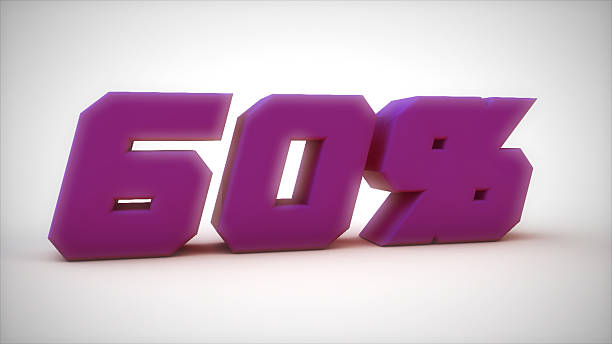 istock 60% purple text sale 3d render 625303648