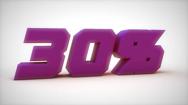 istock 30% purple text sale 3d render 625305368