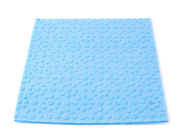 istock Blue kitchen cleaning napkin rag over white isolated background 625310962