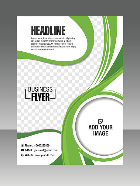 Green Layout business brochure. Layout flyer, template.  Stock Illustration Green Layout business brochure. Layout flyer, template, or a magazine cover, website template ring bearer stock illustrations