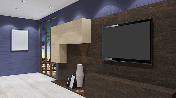 istock 3d render evening living room. 3D illustration 625313746