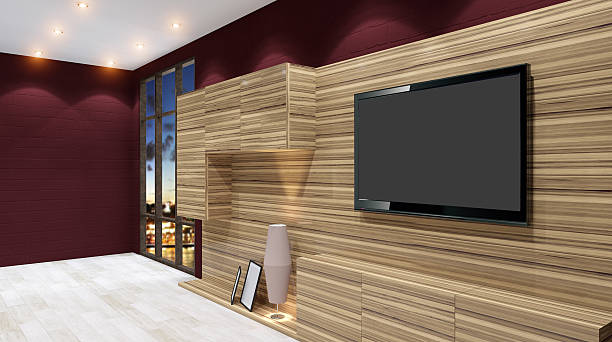 istock 3d render evening living room. 3D illustration 625315056