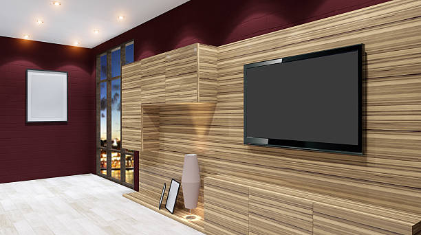 istock 3d render evening living room. 3D illustration 625315094