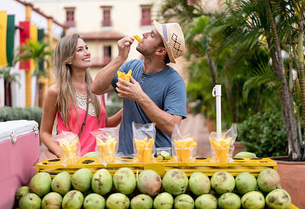istock Happy couple traveling like a local 625328078