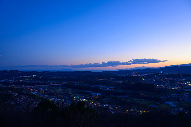 istock Night scene of Hadano city 625333044