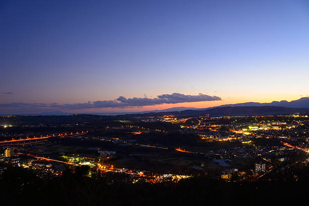 istock Night scene of Hadano city 625333462