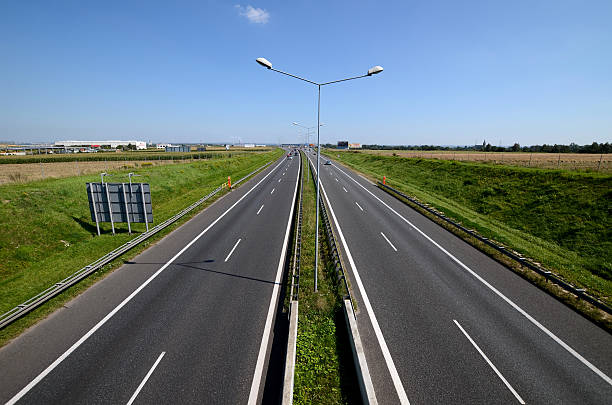 Highway A4 near Gliwice in Poland