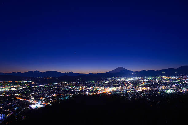 istock Hadano city and Mt.Fuji at dusk 625334284