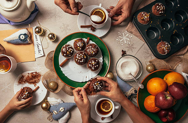 istock Advent time tea party with homemade muffins 625354200
