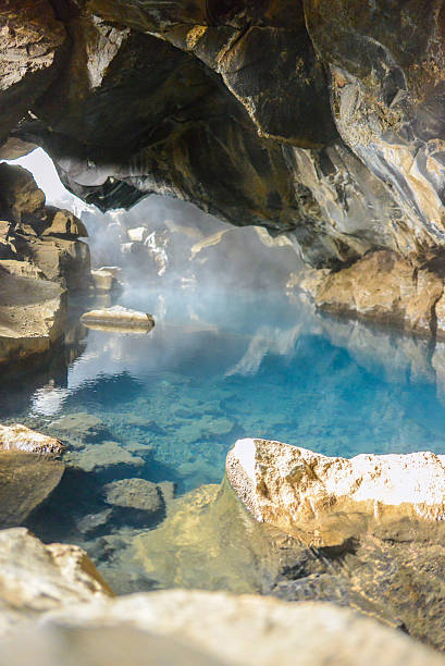Grjótagjá cave in iceland Grjótagjá cave in iceland grjótagjá thermal spring stock pictures, royalty-free photos & images